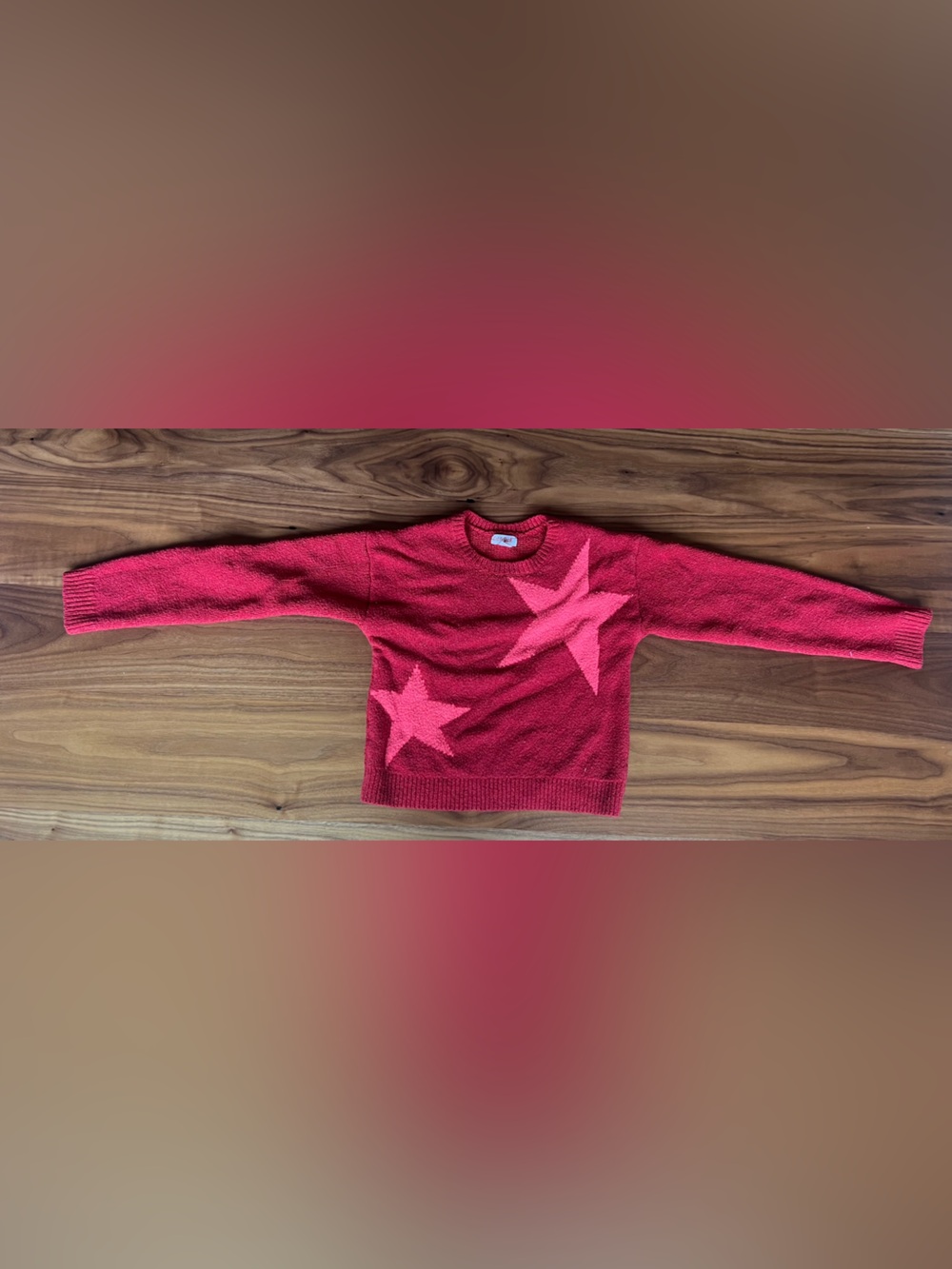 Kids Cat & Jack Red Star Knit Sweater